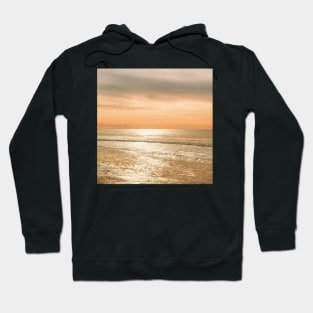 Gold Ocean Waves And Orange Sky Hoodie